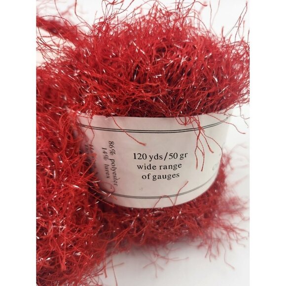 Yarn Fizz Stardust Crystal Palace Yarn Red Color 3730, 93101107 Crocheting, Knit - Picture 3 of 3
